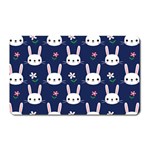 Cute Bunny Pattern, Easter, Koteto Magnet (Rectangular)