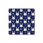 Cute Bunny Pattern, Easter, Koteto Square Magnet