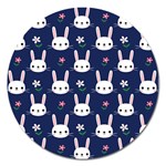 Cute Bunny Pattern, Easter, Koteto Magnet 5  (Round)