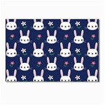 Cute Bunny Pattern, Easter, Koteto Postcard 4 x 6  (Pkg of 10)