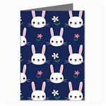 Cute Bunny Pattern, Easter, Koteto Greeting Cards (Pkg of 8)