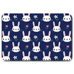 Cute Bunny Pattern, Easter, Koteto Large Doormat