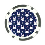 Cute Bunny Pattern, Easter, Koteto Poker Chip Card Guard