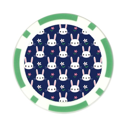 Cute Bunny Pattern, Easter, Koteto Poker Chip Card Guard (10 pack) from ArtsNow.com Front