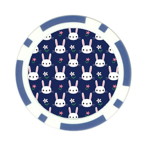 Cute Bunny Pattern, Easter, Koteto Poker Chip Card Guard (10 pack) from ArtsNow.com Front