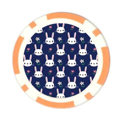 Cute Bunny Pattern, Easter, Koteto Poker Chip Card Guard (10 pack) from ArtsNow.com Front