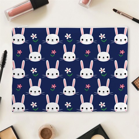 Cute Bunny Pattern, Easter, Koteto Cosmetic Bag (XL) from ArtsNow.com Front