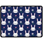 Cute Bunny Pattern, Easter, Koteto Fleece Blanket (Large)