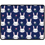 Cute Bunny Pattern, Easter, Koteto Fleece Blanket (Medium)