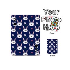 Cute Bunny Pattern, Easter, Koteto Playing Cards 54 Designs (Mini) from ArtsNow.com Front - Spade2