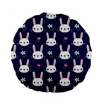 Cute Bunny Pattern, Easter, Koteto Standard 15  Premium Round Cushions