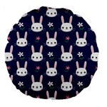 Cute Bunny Pattern, Easter, Koteto Large 18  Premium Round Cushions