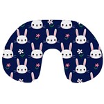 Cute Bunny Pattern, Easter, Koteto Travel Neck Pillow