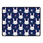 Cute Bunny Pattern, Easter, Koteto Two Sides Fleece Blanket (Small)