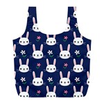 Cute Bunny Pattern, Easter, Koteto Full Print Recycle Bag (L)