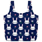 Cute Bunny Pattern, Easter, Koteto Full Print Recycle Bag (XL)