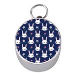 Cute Bunny Pattern, Easter, Koteto Mini Silver Compasses