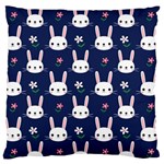 Cute Bunny Pattern, Easter, Koteto Standard Premium Plush Fleece Cushion Case (One Side)