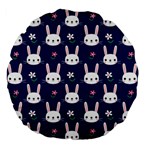 Cute Bunny Pattern, Easter, Koteto Large 18  Premium Flano Round Cushions