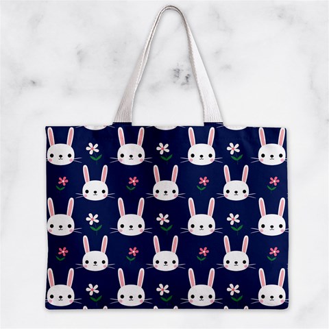 Cute Bunny Pattern, Easter, Koteto Zipper Mini Tote Bag from ArtsNow.com Back