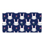 Cute Bunny Pattern, Easter, Koteto Satin Wrap 35  x 70 