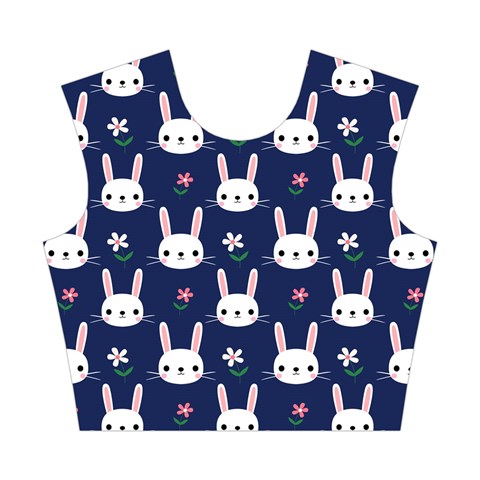 Cute Bunny Pattern, Easter, Koteto Cotton Crop Top from ArtsNow.com Front