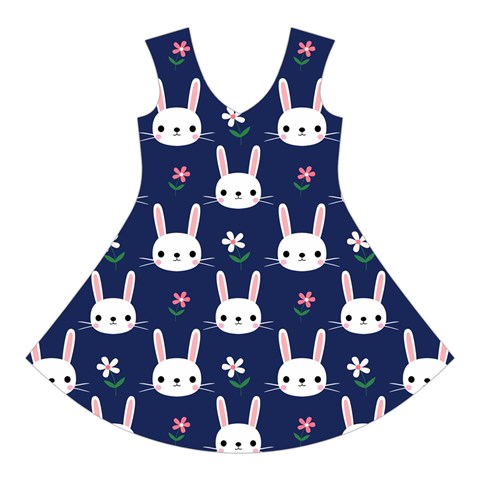 Cute Bunny Pattern, Easter, Koteto Short Sleeve V Front