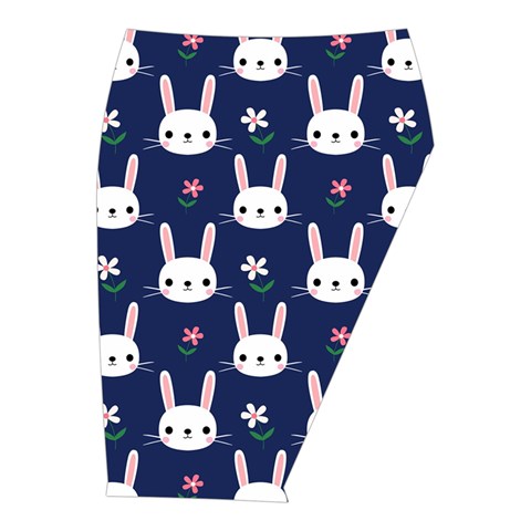 Cute Bunny Pattern, Easter, Koteto Midi Wrap Pencil Skirt from ArtsNow.com  Front Right 