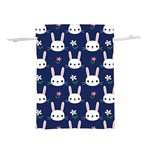 Cute Bunny Pattern, Easter, Koteto Lightweight Drawstring Pouch (S)