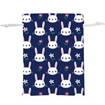 Cute Bunny Pattern, Easter, Koteto Lightweight Drawstring Pouch (XL)