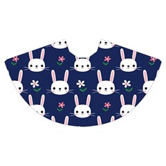 Cute Bunny Pattern, Easter, Koteto Women s Crop Top Pleated Skater Rave Skirt from ArtsNow.com Skirt Front