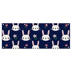 Cute Bunny Pattern, Easter, Koteto Banner and Sign 8  x 3 