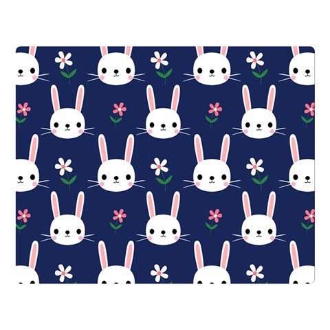 Cute Bunny Pattern, Easter, Koteto Premium Plush Fleece Blanket (Large) from ArtsNow.com 80 x60  Blanket Front