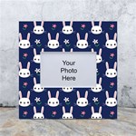 Cute Bunny Pattern, Easter, Koteto White Box Photo Frame 4  x 6 