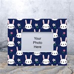 Cute Bunny Pattern, Easter, Koteto White Tabletop Photo Frame 4 x6 