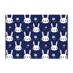 Cute Bunny Pattern, Easter, Koteto Crystal Sticker (A4)