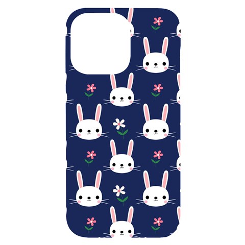 Cute Bunny Pattern, Easter, Koteto iPhone 14 Pro Max Black UV Print Case from ArtsNow.com Front