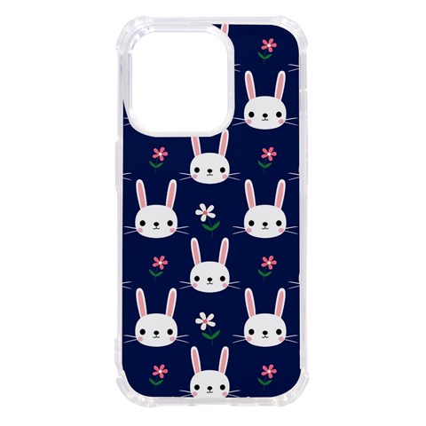 Cute Bunny Pattern, Easter, Koteto iPhone 14 Pro TPU UV Print Case from ArtsNow.com Front