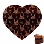 Cute Bunny Pattern, Easter, Koteto Heart Wood Jewelry Box