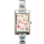 Cute Easter Bunny, Koteto, Animal, Baby Rectangle Italian Charm Watch