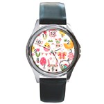 Cute Easter Bunny, Koteto, Animal, Baby Round Metal Watch