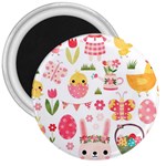 Cute Easter Bunny, Koteto, Animal, Baby 3  Magnets