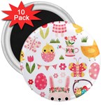 Cute Easter Bunny, Koteto, Animal, Baby 3  Magnets (10 pack) 