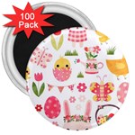 Cute Easter Bunny, Koteto, Animal, Baby 3  Magnets (100 pack)