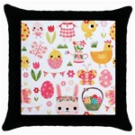 Cute Easter Bunny, Koteto, Animal, Baby Throw Pillow Case (Black)