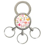 Cute Easter Bunny, Koteto, Animal, Baby 3-Ring Key Chain