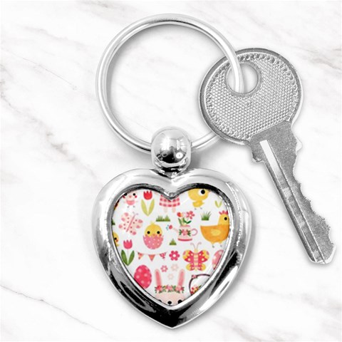 Cute Easter Bunny, Koteto, Animal, Baby Key Chain (Heart) from ArtsNow.com Front