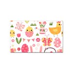 Cute Easter Bunny, Koteto, Animal, Baby Sticker (Rectangular)