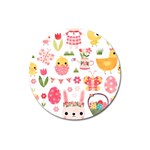 Cute Easter Bunny, Koteto, Animal, Baby Magnet 3  (Round)