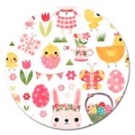 Cute Easter Bunny, Koteto, Animal, Baby Magnet 5  (Round)